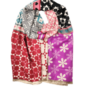 Tørklæde Patchwork Purple